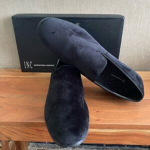 INC International Concepts Men's Velvet Black Loafers